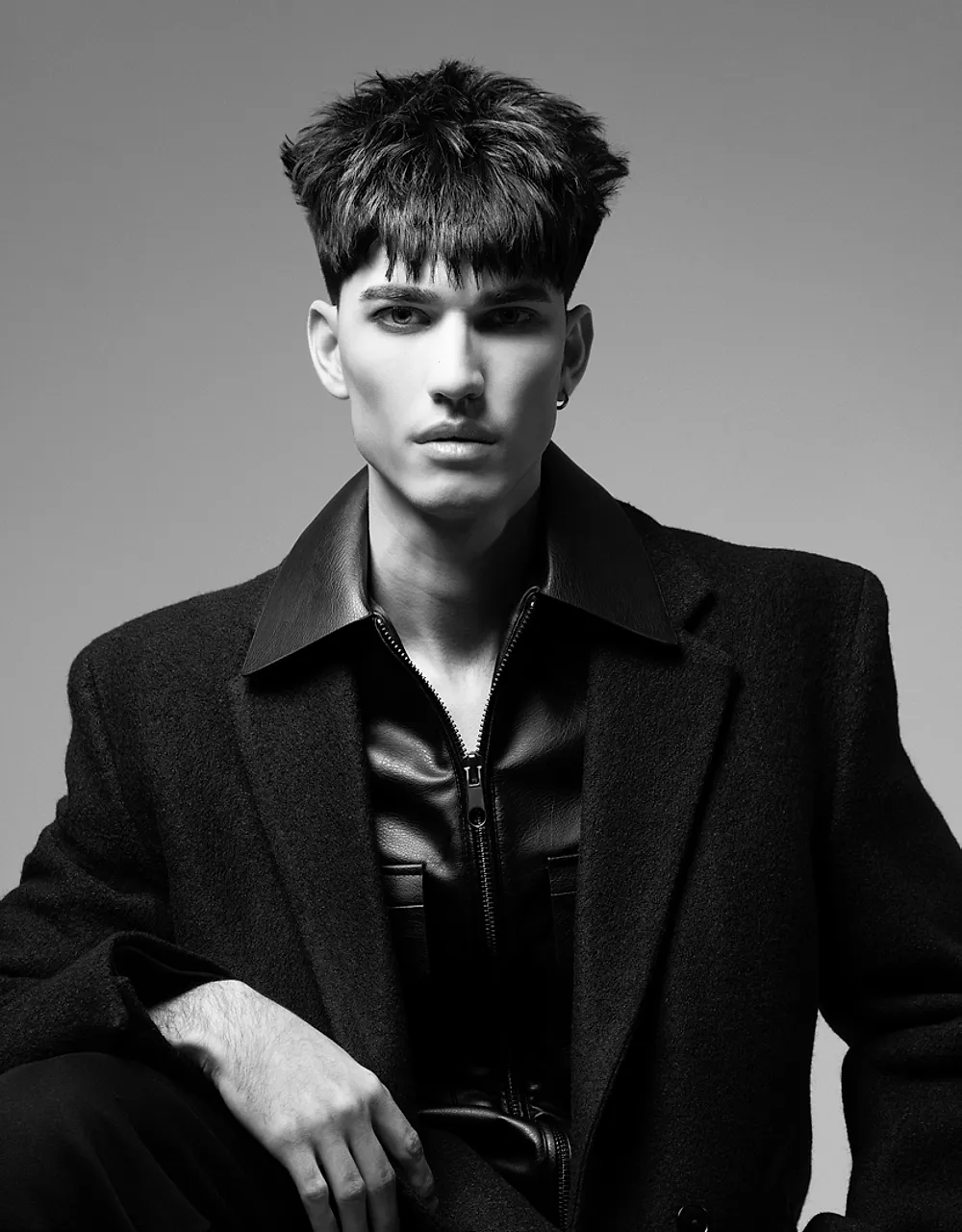 Corte masculino con textura